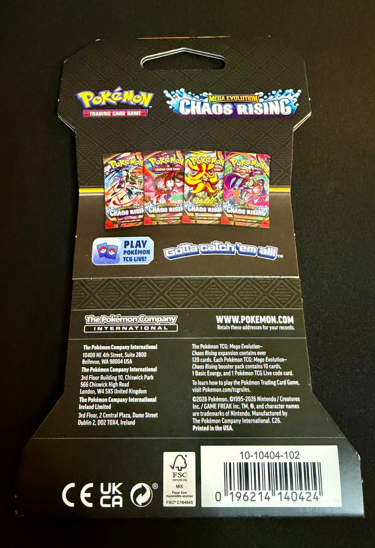 Chaos Rising Sleeved Booster Pack